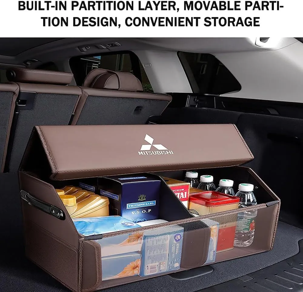 Car Boot Bags for Mitsubishi L200/Lancer/Mirage/Outlander/Pajero, Wear-Resistant Car Trunk Organizer Organizer Box Car Accessories,C-Small