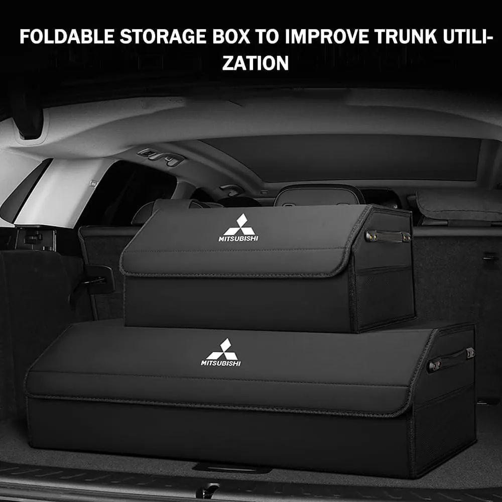 Car Boot Bags for Mitsubishi L200/Lancer/Mirage/Outlander/Pajero, Wear-Resistant Car Trunk Organizer Organizer Box Car Accessories,C-Small