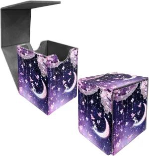 Card Deck Box Trading Cards with Strong Magnet Pink Blossoms Cherry Theme Commander Storage Magic Premium Card Case for TCG CCG Magic Cards