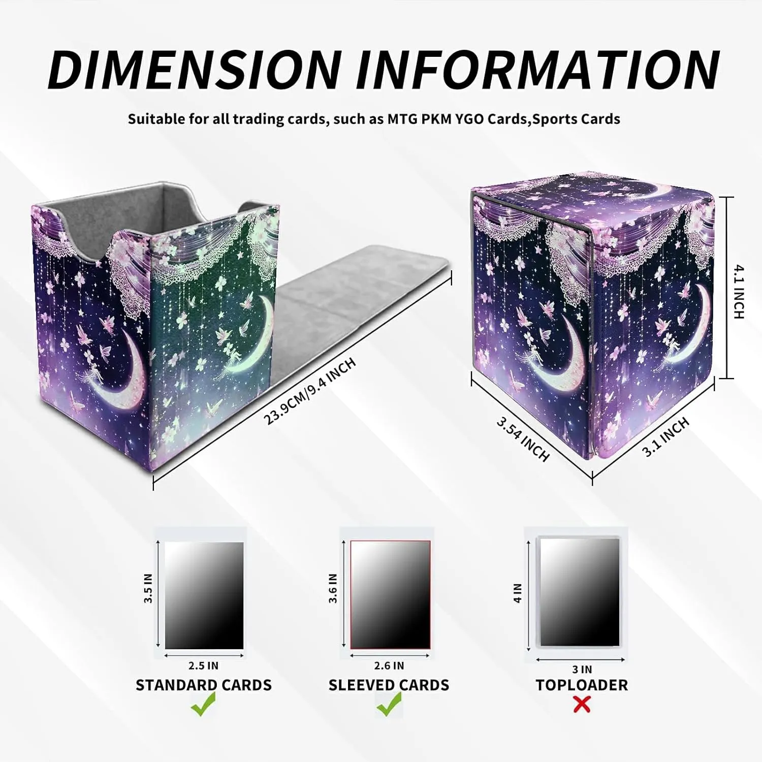 Card Deck Box Trading Cards with Strong Magnet Pink Blossoms Cherry Theme Commander Storage Magic Premium Card Case for TCG CCG Magic Cards