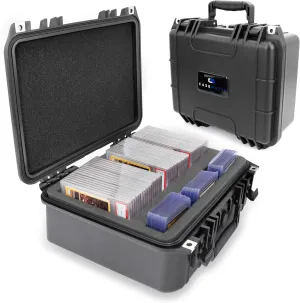 CASEMATIX Graded Card Case - Compatible with 40  BGS PSA SGC FGS One Touch Graded Sports Trading Cards, Waterproof Slab Card Storage Box With Impact Absorbing Foam Slots
