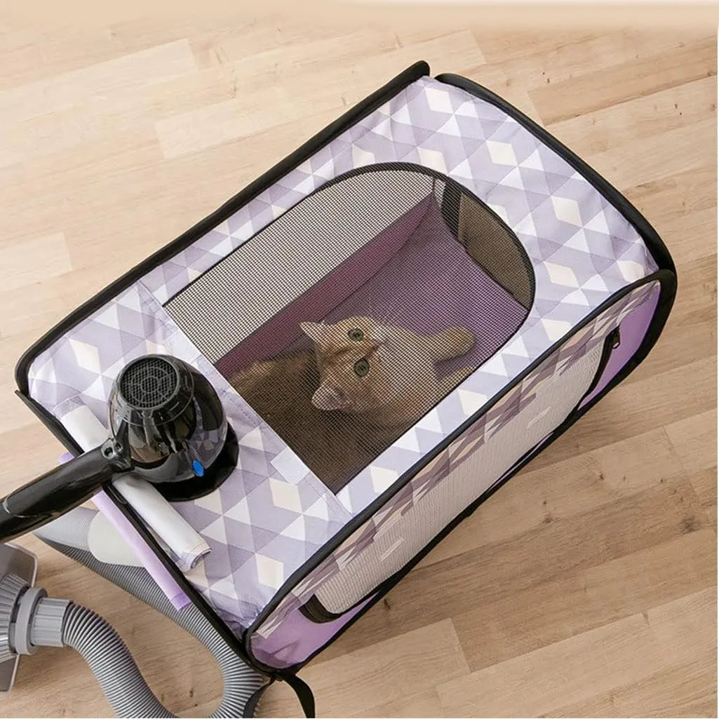 Cat & Dog Dryer Box Folding Pet Dry Room Pet Hair Drying Tent Grooming House Dryer Cage Hair Clearing Travel Bags for Dogs Cats Rabbit