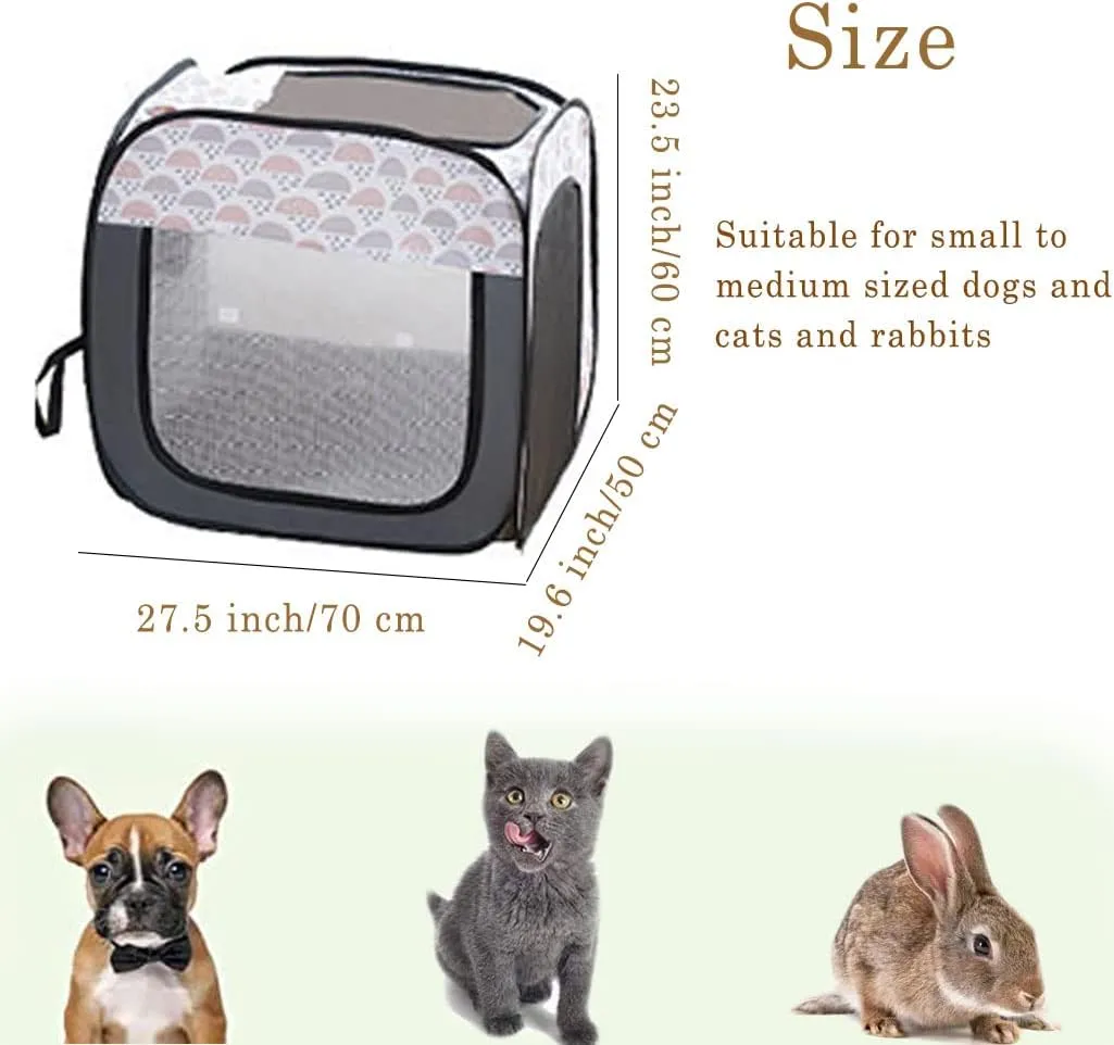 Cat & Dog Dryer Box Folding Pet Dry Room Pet Hair Drying Tent Grooming House Dryer Cage Hair Clearing Travel Bags for Dogs Cats Rabbit