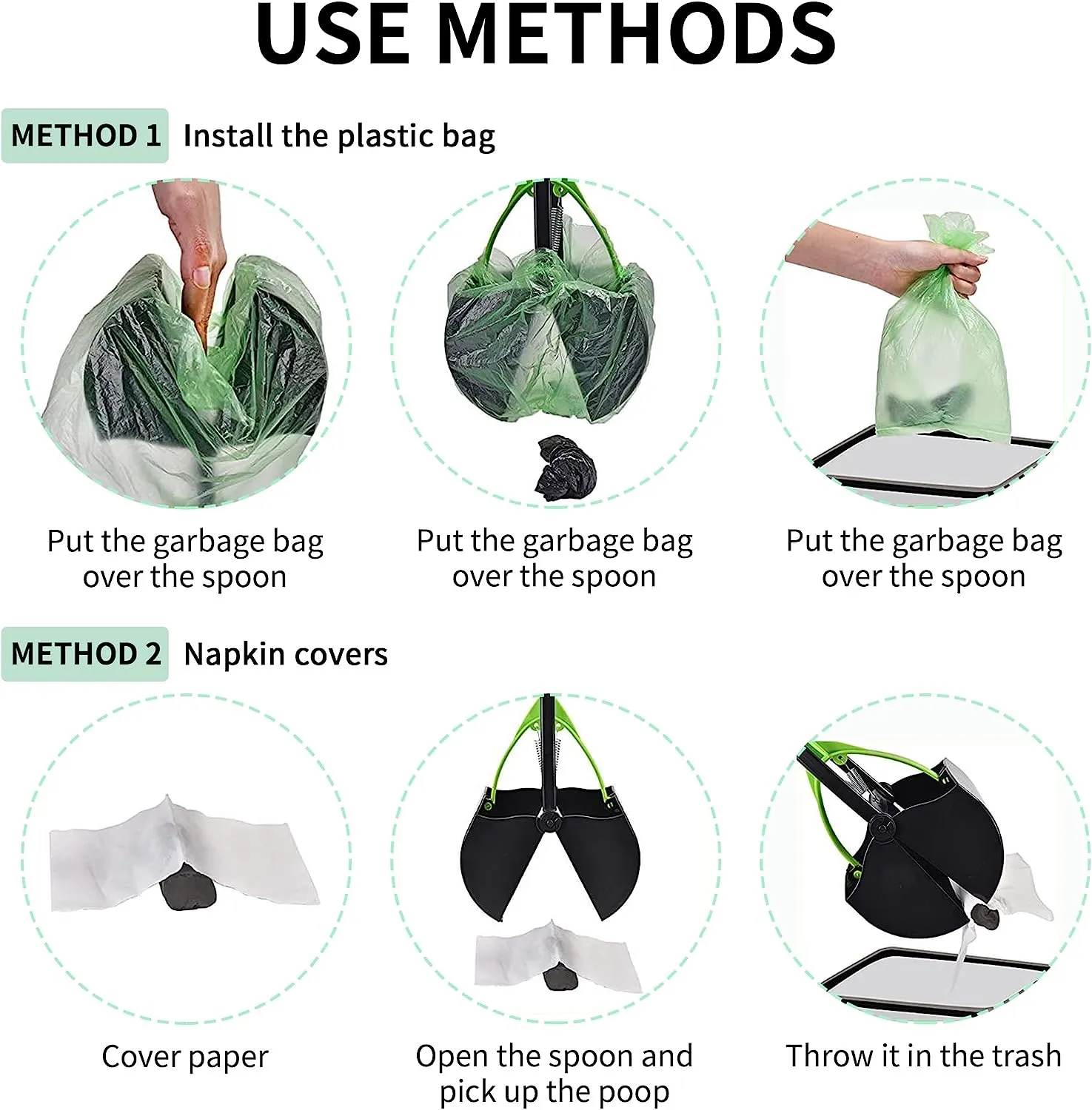 Cats, Dogs Pick Pooper Grass, for Poop Gravel Dirt, Versatile up Tool, Scoop Extensive collection Scooper and Poop Yard, Folding for Portable Dog