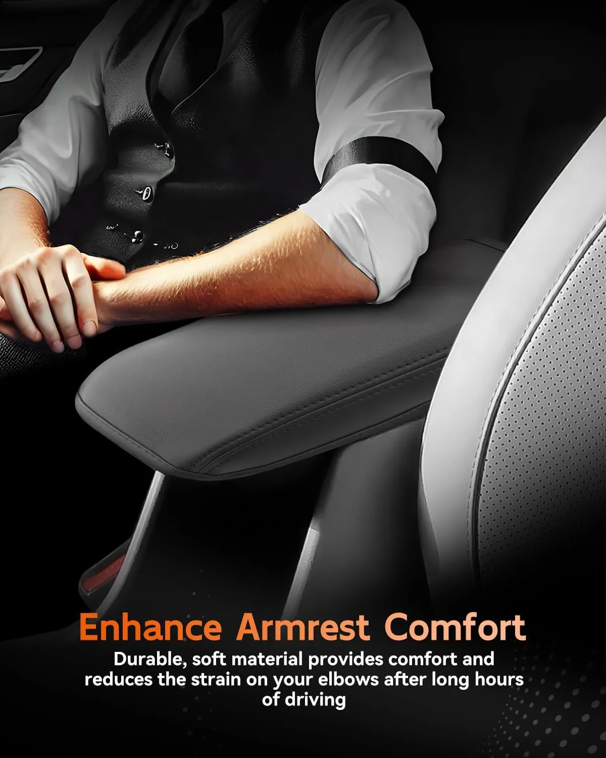CDEFG for 2024-2025 Hyundai Kona Center Console Cover Armrest Cover for Kona (SE, SEL, SEL Convenience, N Line S, N Line, Limited) Accessories Console armrest Protector