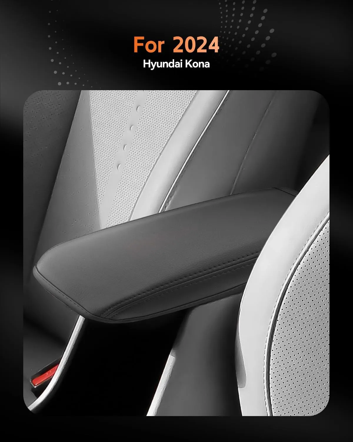 CDEFG for 2024-2025 Hyundai Kona Center Console Cover Armrest Cover for Kona (SE, SEL, SEL Convenience, N Line S, N Line, Limited) Accessories Console armrest Protector