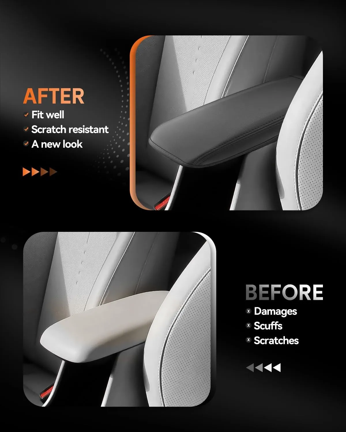 CDEFG for 2024-2025 Hyundai Kona Center Console Cover Armrest Cover for Kona (SE, SEL, SEL Convenience, N Line S, N Line, Limited) Accessories Console armrest Protector