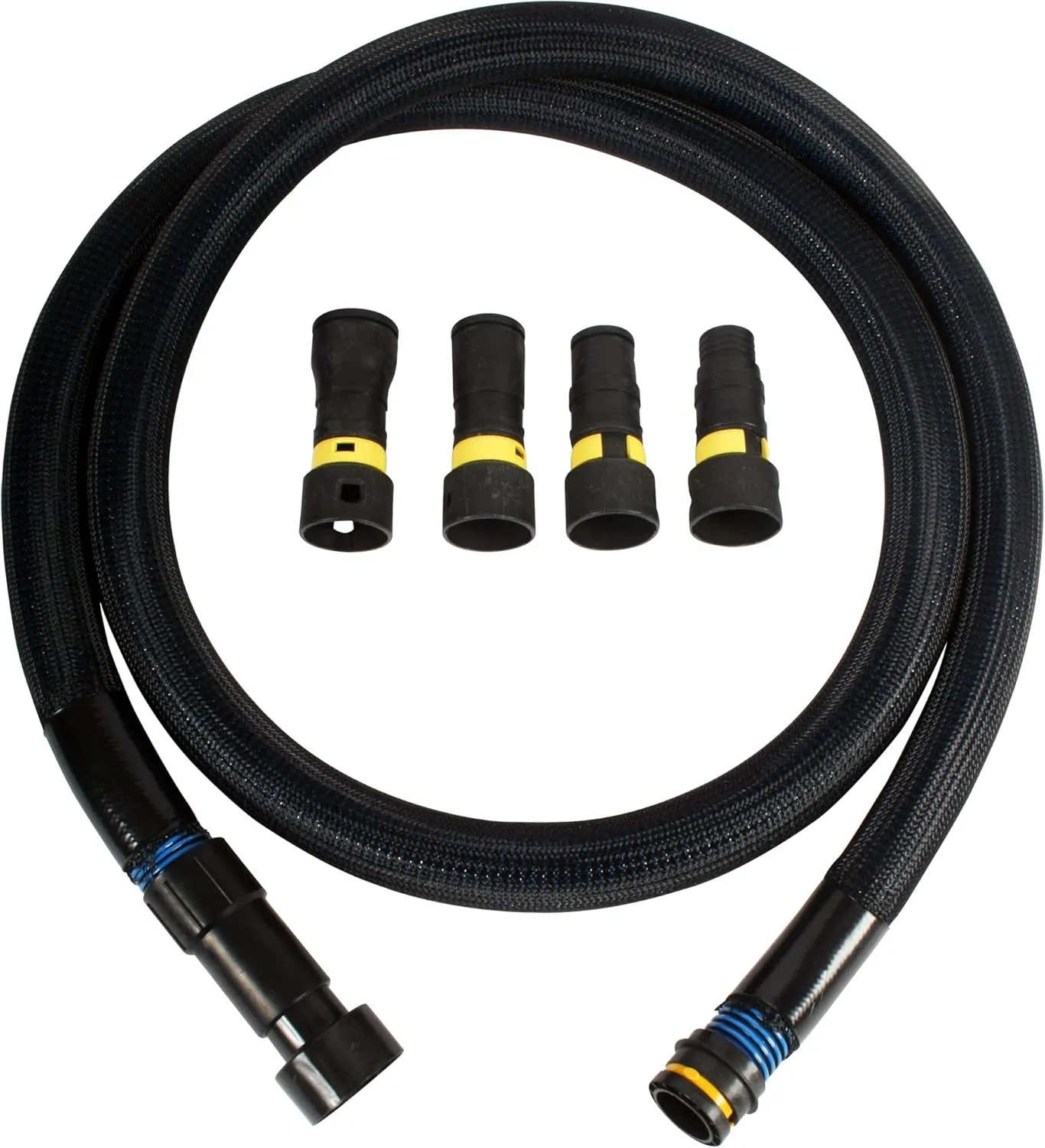Cen-Tec Systems 95545 Antistatic Vacuum Shop Vacs with Expanded Multi-Brand Power Tool Adapter Set, 10 Ft. Hose with Protective Sleeve, Blue