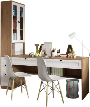 Cheap Desk Corner Two Person Computer Desk Bookcase Integrated Household Two Person Office Desk Corner Desk Bookcase Combination
