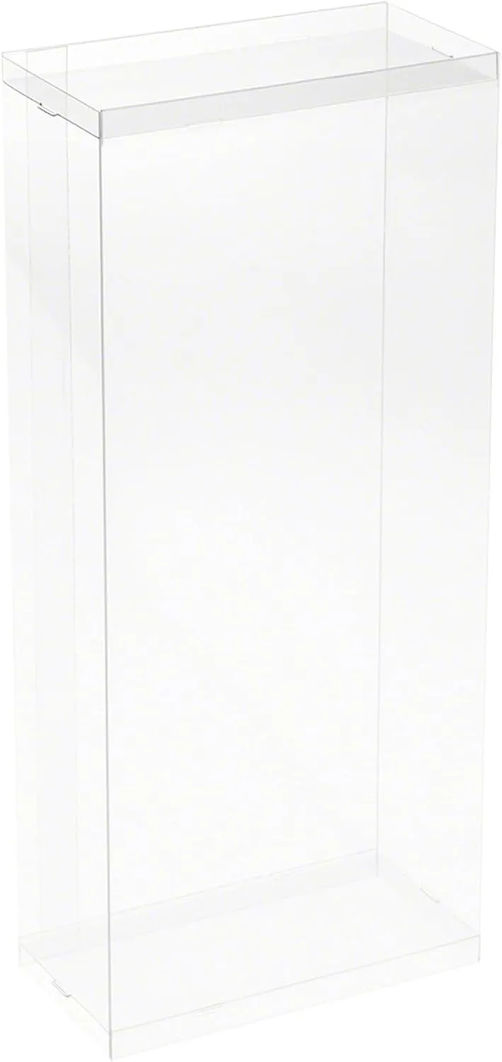 Clear Folding Display Box for Extra Large 11-12.5 inch Dolls and Action Figures, 6" W x 3" D x 13" H, Pack of 3