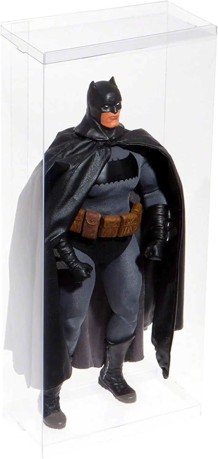 Clear Folding Display Box for Extra Large 11-12.5 inch Dolls and Action Figures, 6" W x 3" D x 13" H, Pack of 3