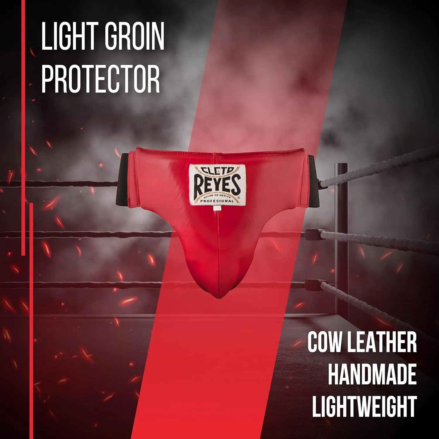 Cleto Reyes Light Groin Protector with Lightweight Protective Cup, Boxing Training Equipment, Protection Gear for Men
