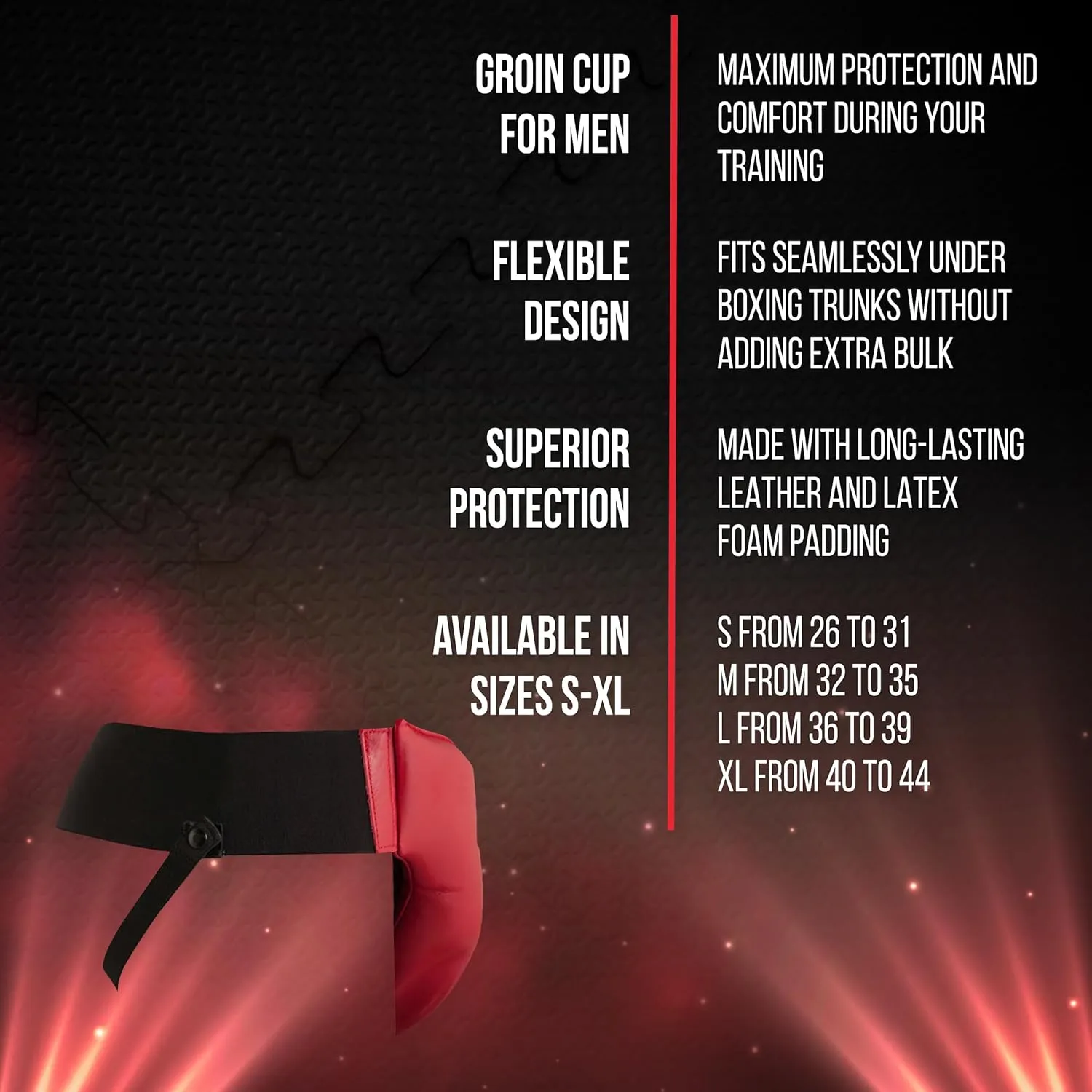 Cleto Reyes Light Groin Protector with Lightweight Protective Cup, Boxing Training Equipment, Protection Gear for Men