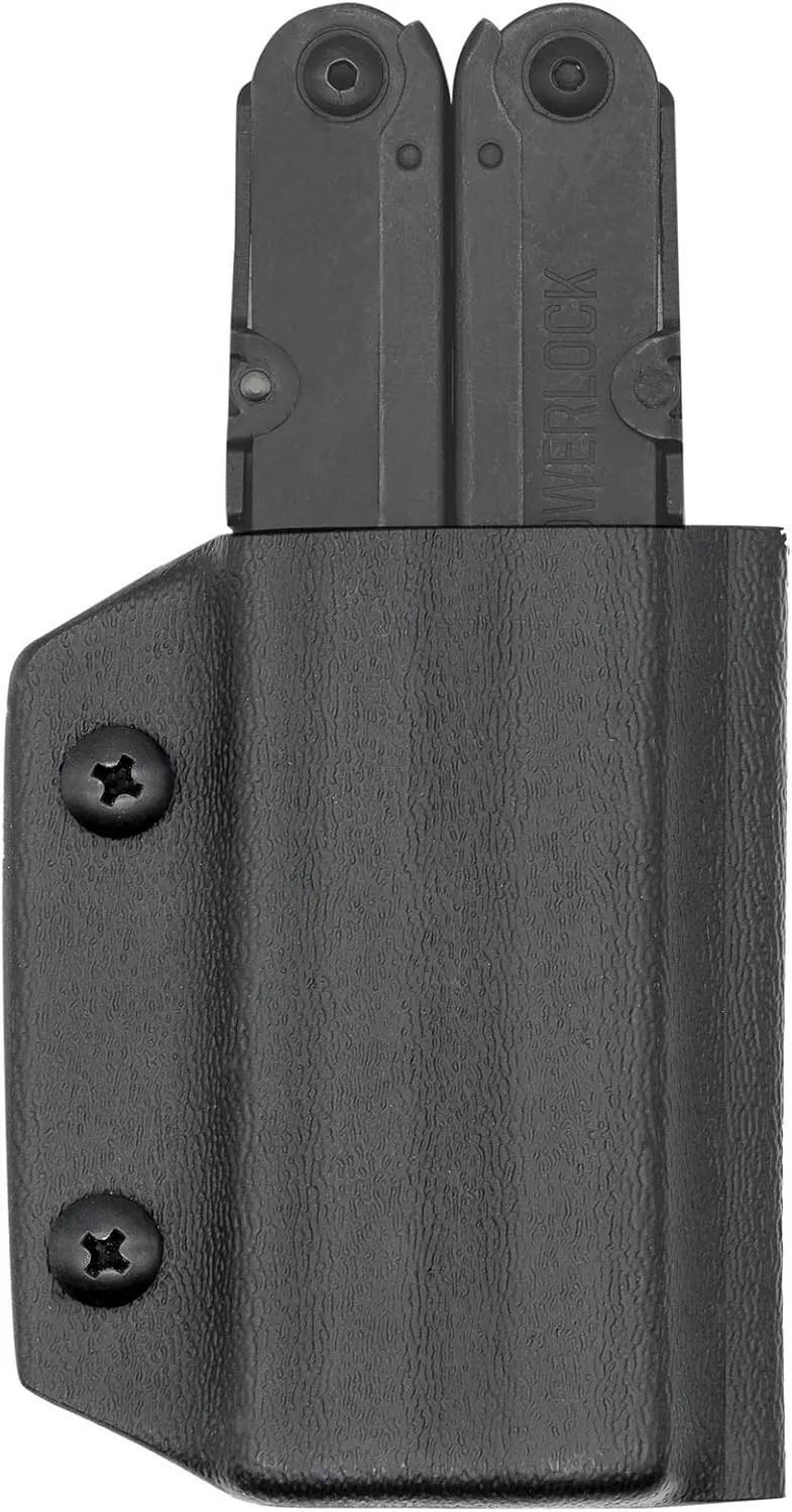 Clip & Carry Kydex Multitool Sheath for the SOG POWERLOCK - Made in USA - Multi Tool Holder Holster - Black