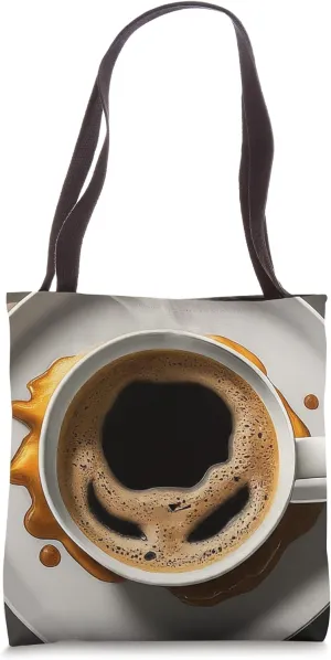 Coffee Swirl Fresh Cup of Brew Coffee Lovers Mug Caffeine Tote Bag