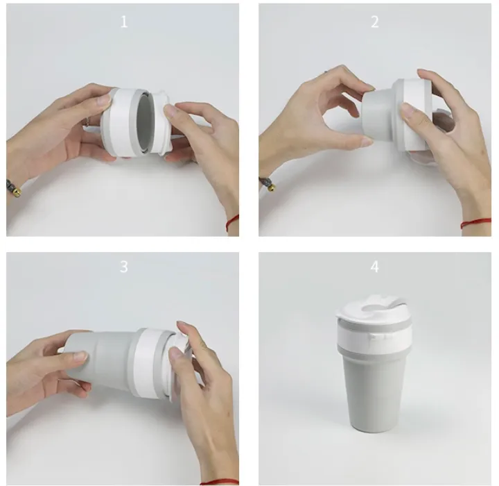 Collapsible 15-ounce Silicone Travel Cup