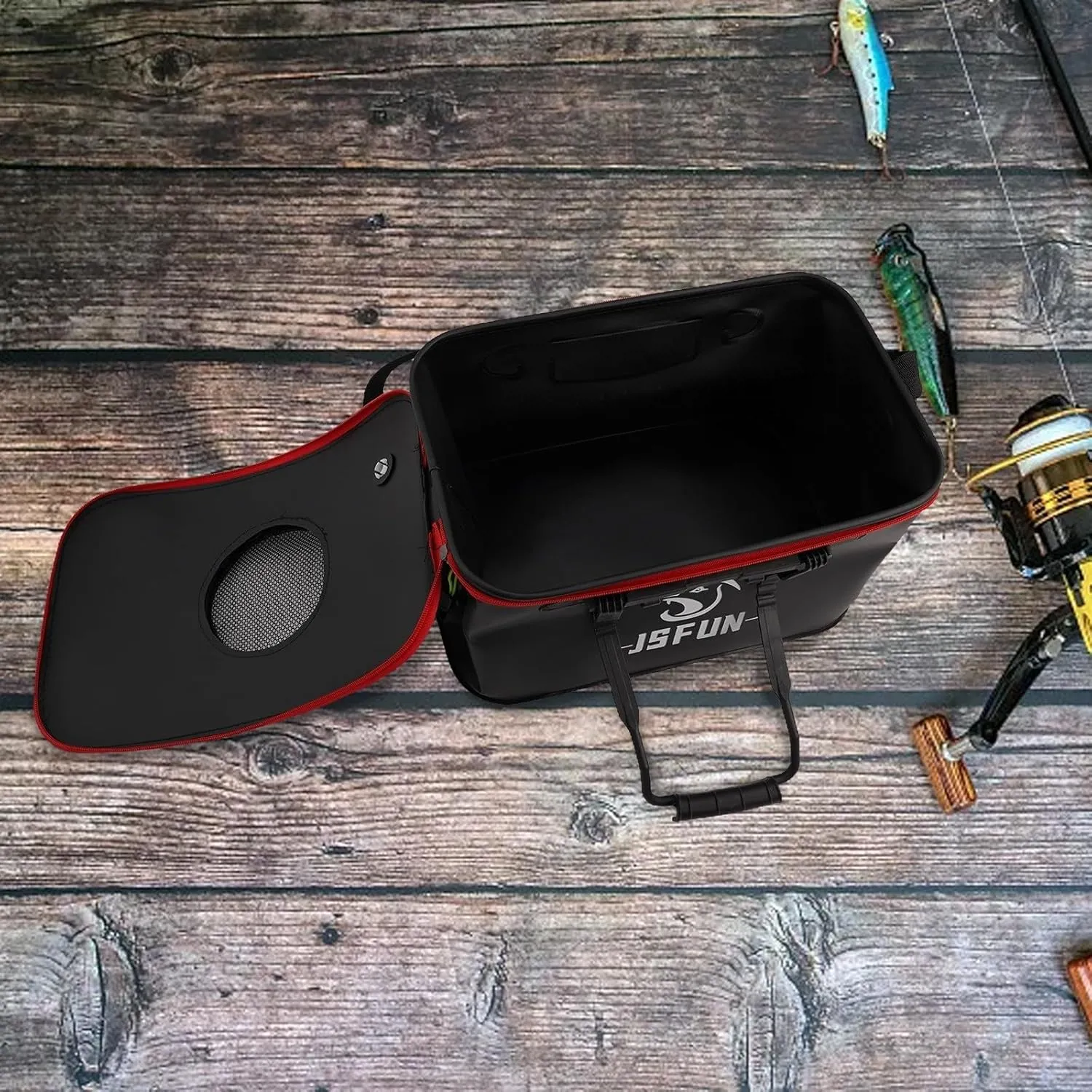 Collapsible Fishing Bucket Waterproof Live Bait Container Portable Fish Box for Camping Hiking Sea Fishing 30-50cm(30cm)