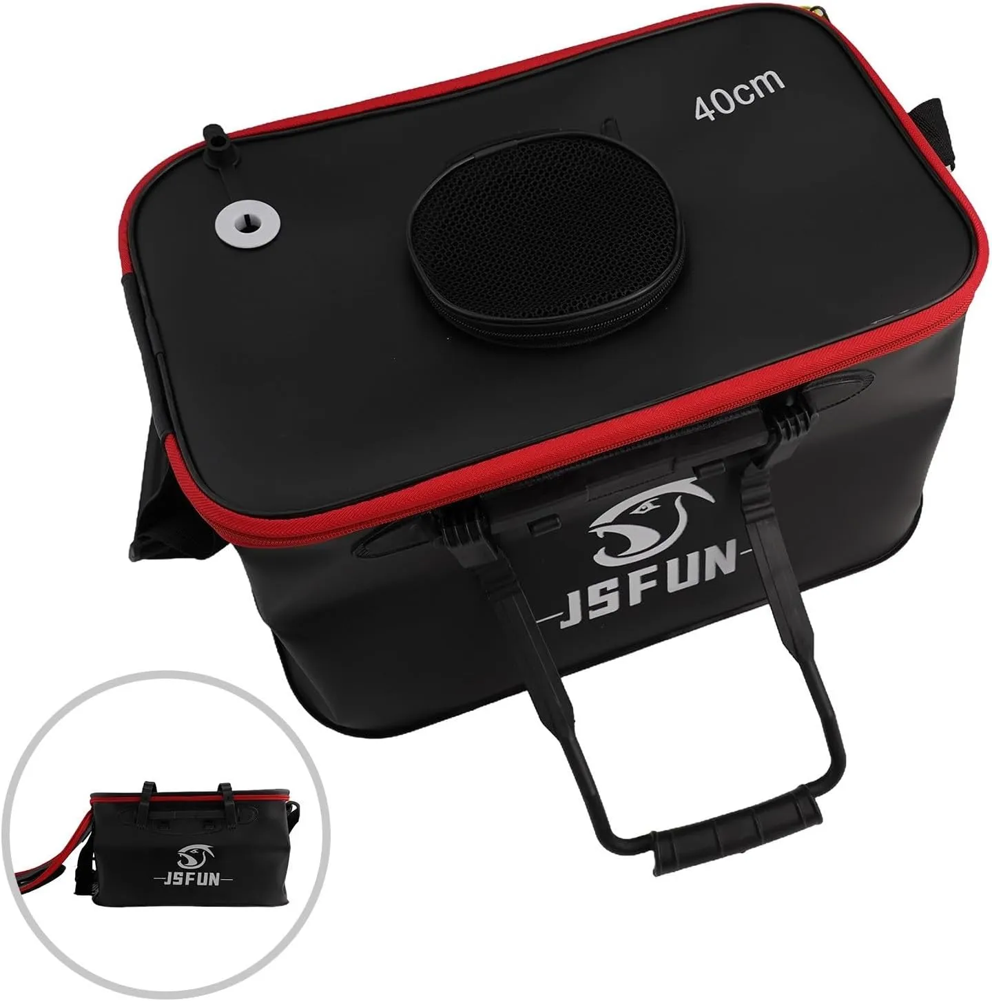 Collapsible Fishing Bucket Waterproof Live Bait Container Portable Fish Box for Camping Hiking Sea Fishing 30-50cm(30cm)