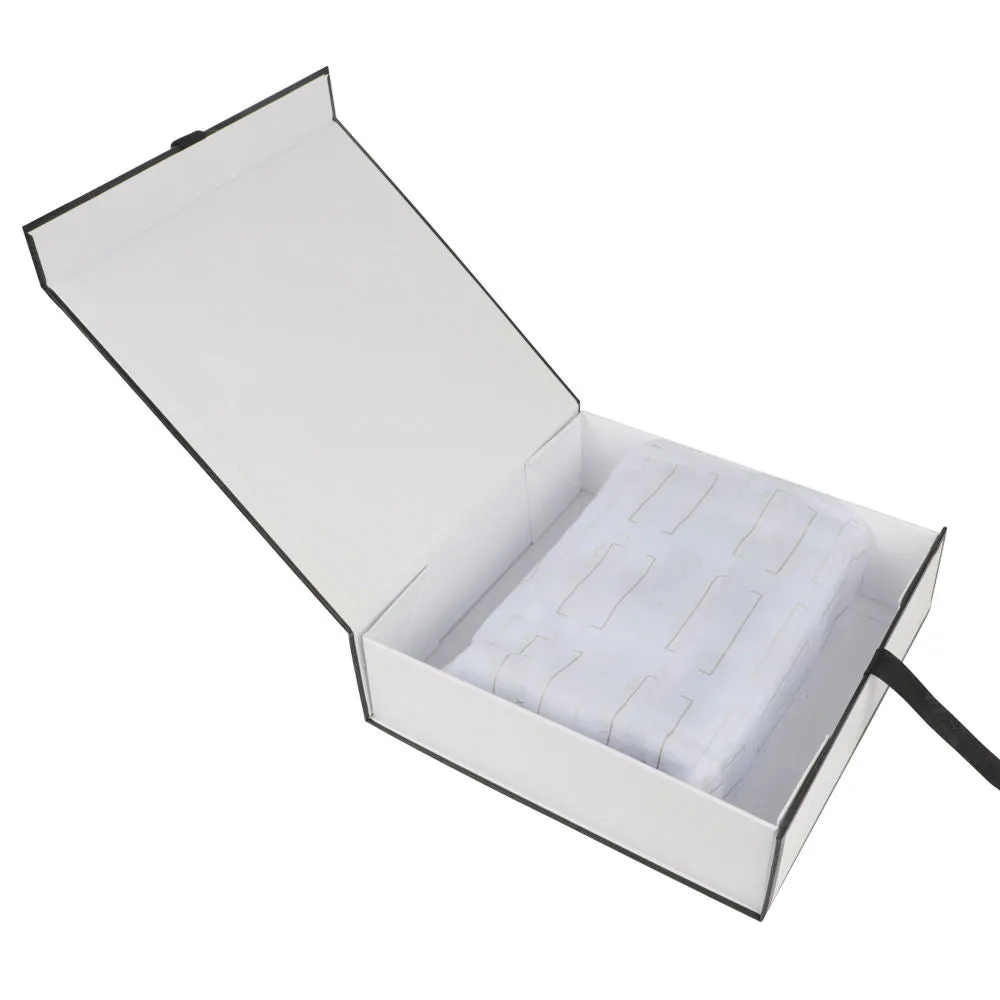 Collapsible Paper Container Foldbable Box Packaging Folding Gifts Box With Ribbon Handle
