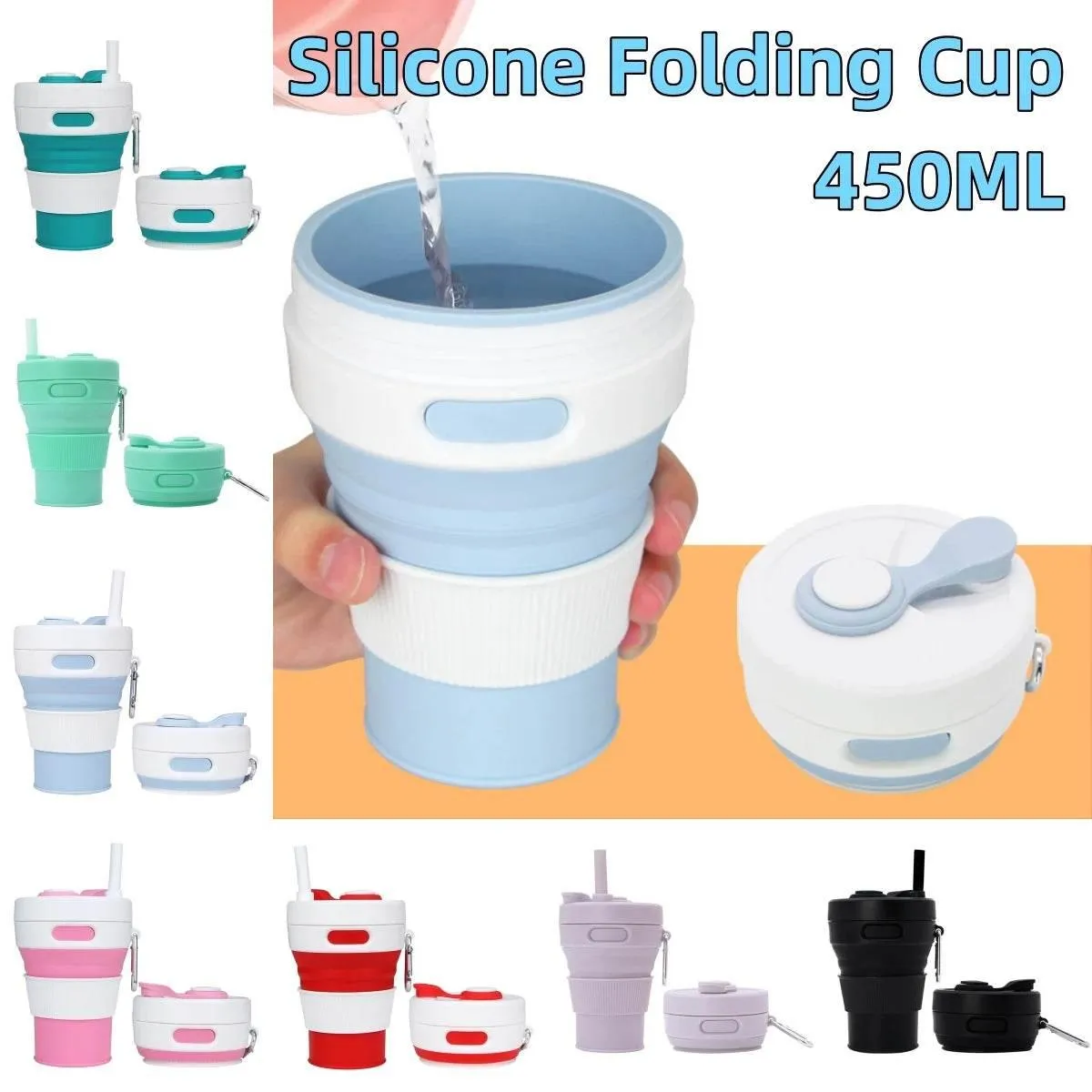 Collapsible Travel Cup - Eco-Friendly Reusable Sip-and-Go Drinkware for On-the-Go Lifestyle