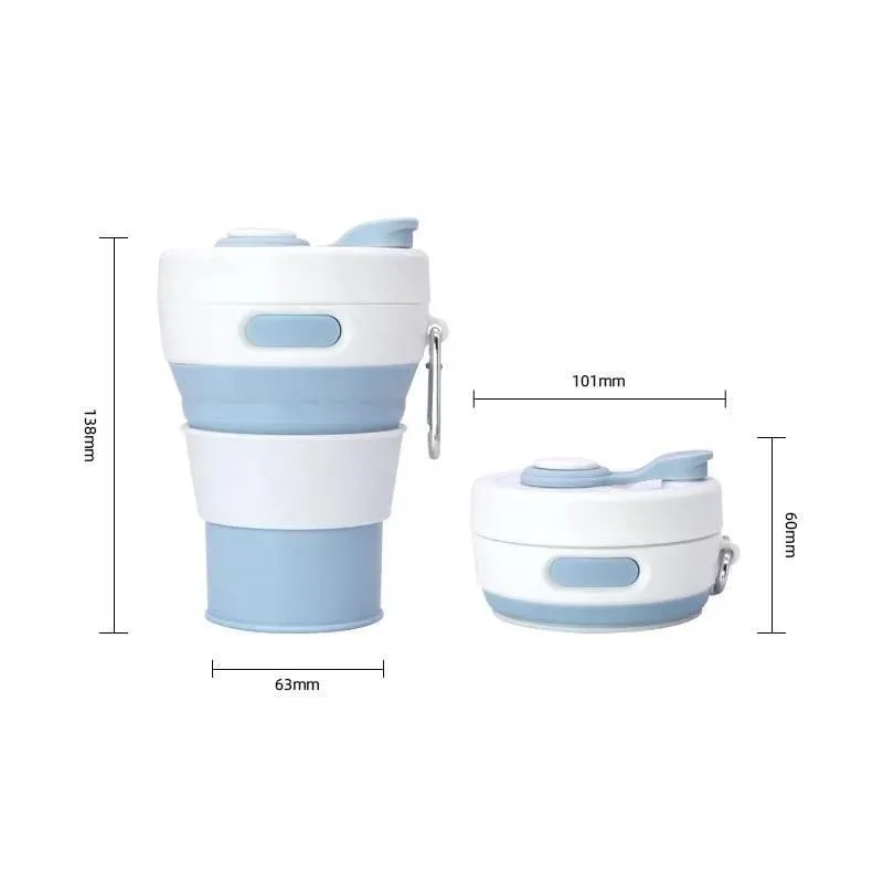 Collapsible Travel Cup - Eco-Friendly Reusable Sip-and-Go Drinkware for On-the-Go Lifestyle