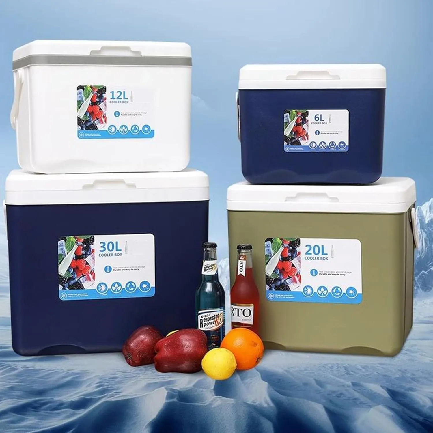 Cooler for Ligier JS50/JS60/Myli/Pulse 4/Be Sun/Be Two/OptiMax/X-Pro/X-Too Insulated Hard Ice Box Large High-Performance Storage Box Portable Cool Picnic Box Festival,B-38 * 30.5 * 34.5cm