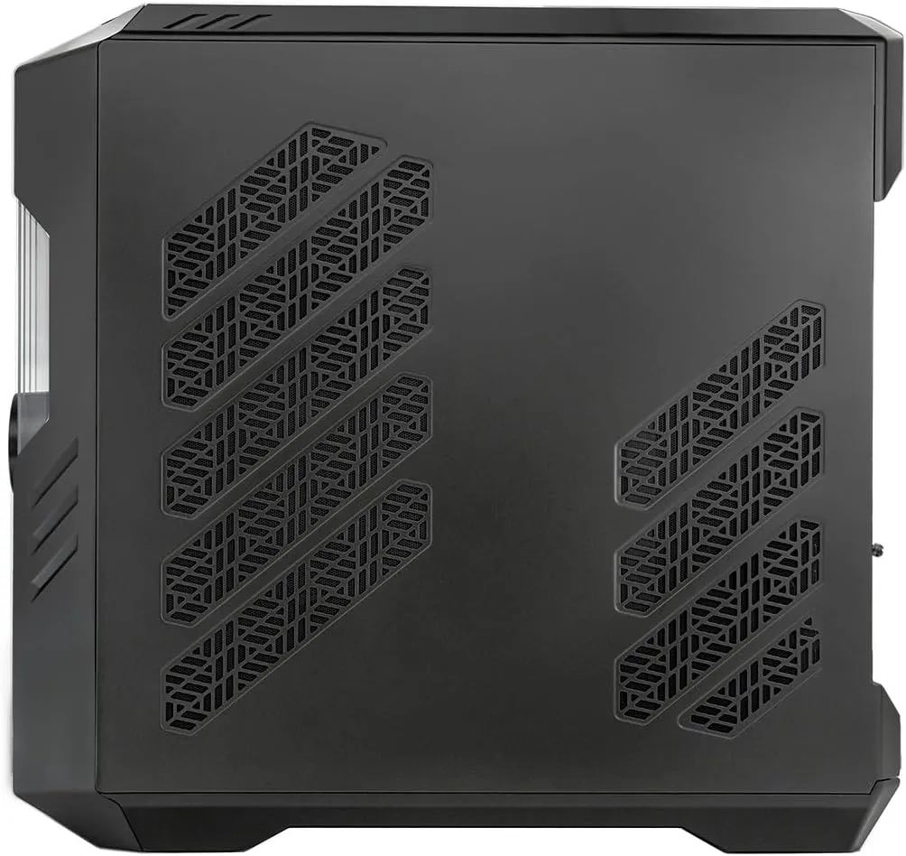 Cooler Master HAF 700 EVO PC Case - Full-Tower, E-ATX Compatible, 5 x Pre-Installed Fans, Rotatable Radiator Brackets, LCD Real-Time Display, ARGB Edge-Lit Blades, TG Side Panel