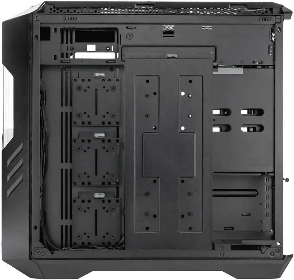 Cooler Master HAF 700 EVO PC Case - Full-Tower, E-ATX Compatible, 5 x Pre-Installed Fans, Rotatable Radiator Brackets, LCD Real-Time Display, ARGB Edge-Lit Blades, TG Side Panel