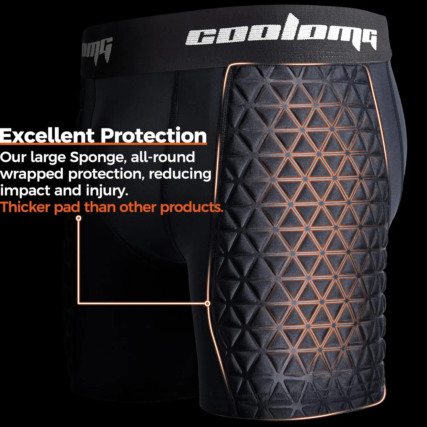 COOLOMG Men Adult Padded Baseball Sliding Shorts with Cup Pocket for Softball Football Hockey