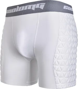 COOLOMG Men Adult Padded Baseball Sliding Shorts with Cup Pocket for Softball Football Hockey