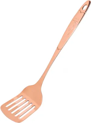 Copper Spoon,Copper Spatula,Copper Spatula Turner, Pure Thickened Household Pure Copper Cooking Shovel Kitchen Cooking Rice Spoon Pure Copper Tableware (Hole spatula)