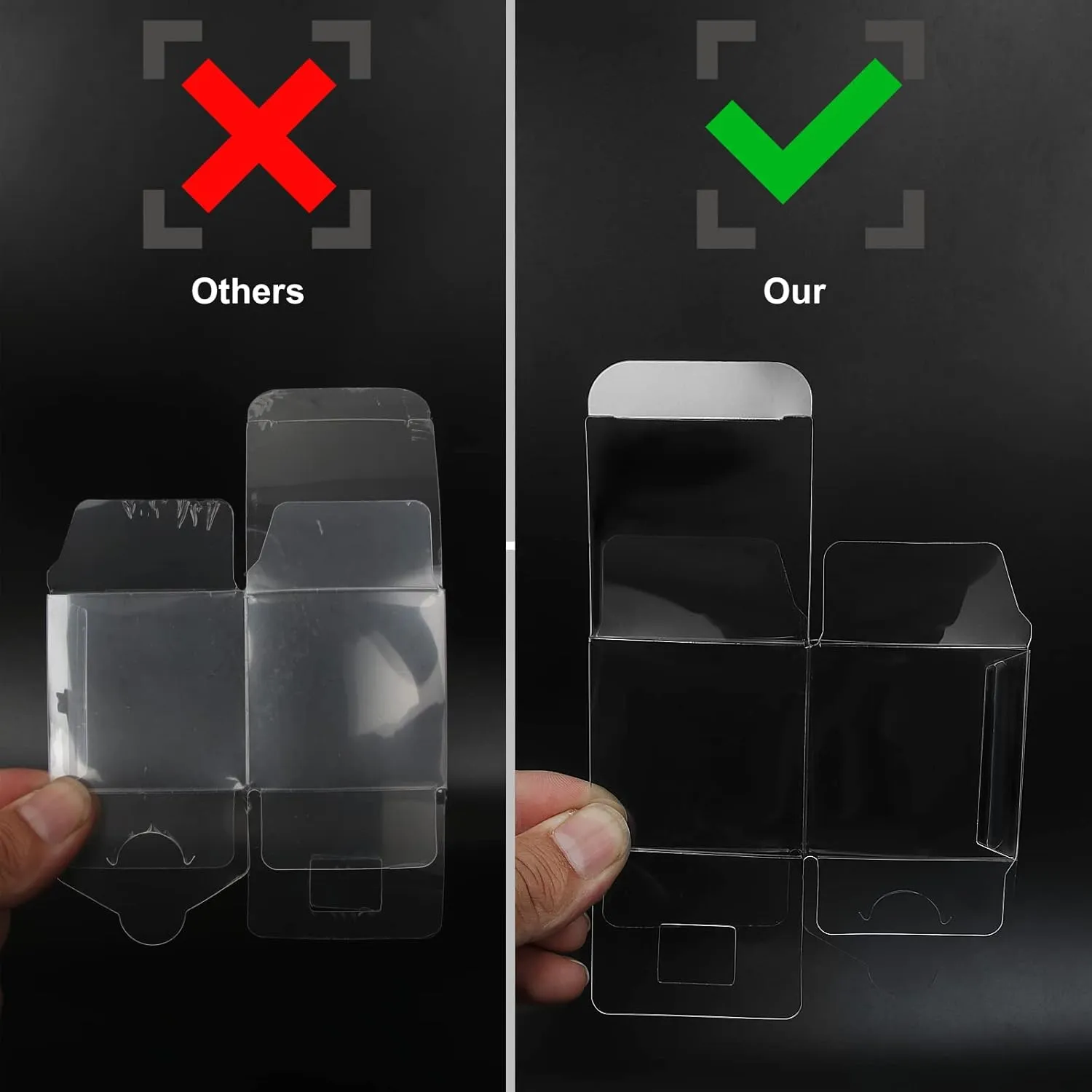 COTOPHER 120 Pcs Clear Favor Boxes, 2x2x2 Clear Gift Boxes Party Favor Boxes Mini Transparent Cube Macaron Boxes Candy Boxes for Wedding Favors Baby Shower