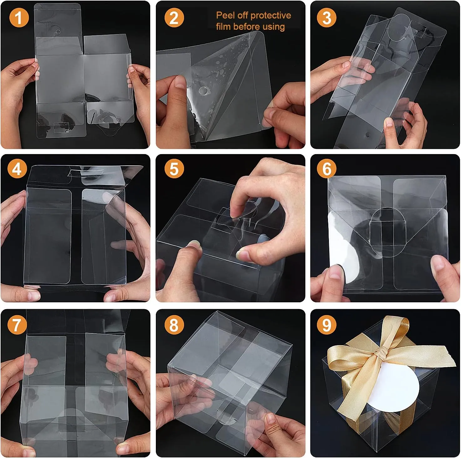 COTOPHER 120 Pcs Clear Favor Boxes, 2x2x2 Clear Gift Boxes Party Favor Boxes Mini Transparent Cube Macaron Boxes Candy Boxes for Wedding Favors Baby Shower