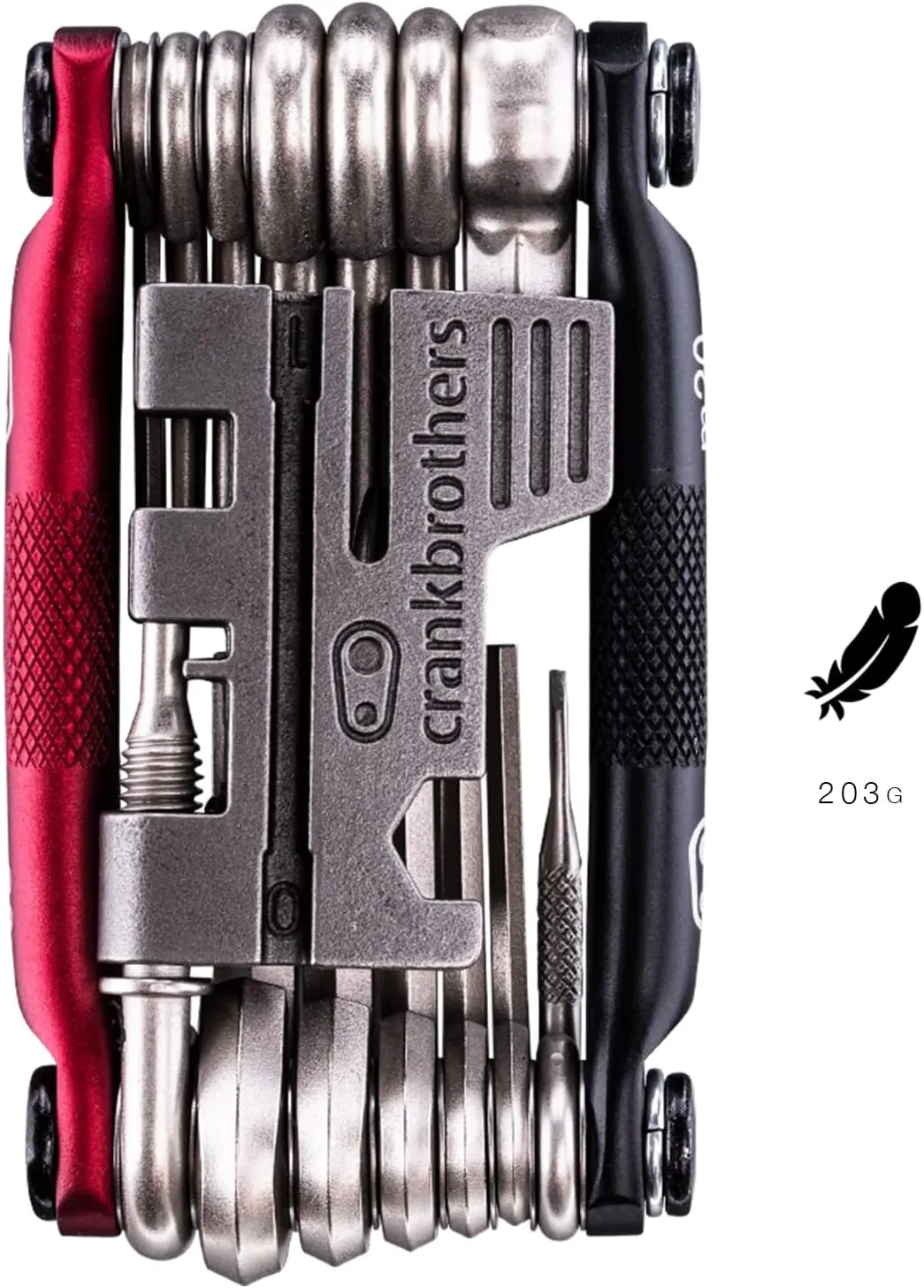 Crankbrothers M20,M-Series Bike Tool, Matte Black/Red, One Size