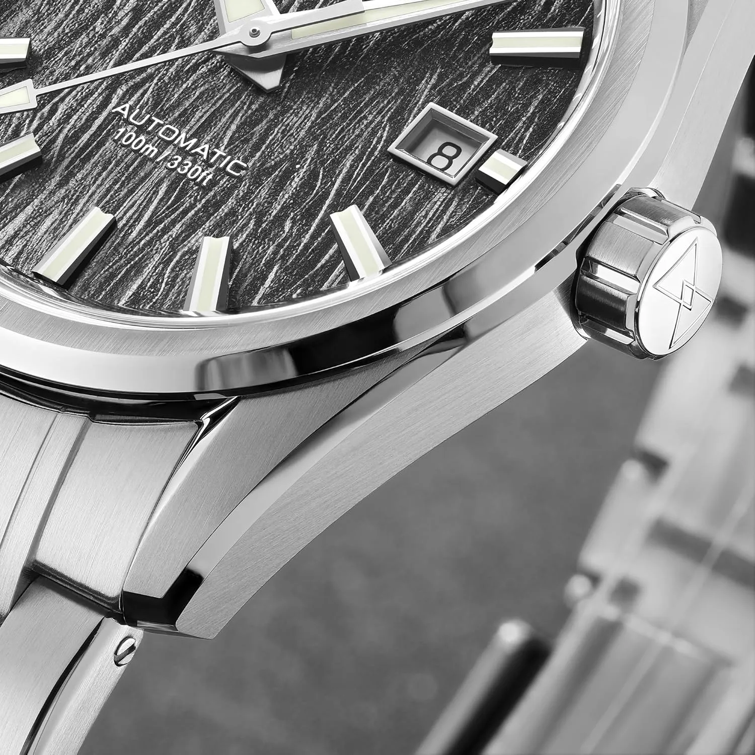 Cronos 39mm Watches for Men - PT5000 Movement L6037 Automatic Wristwatch with Sapphire Glass Blue Luminous 10 Bar Waterproof