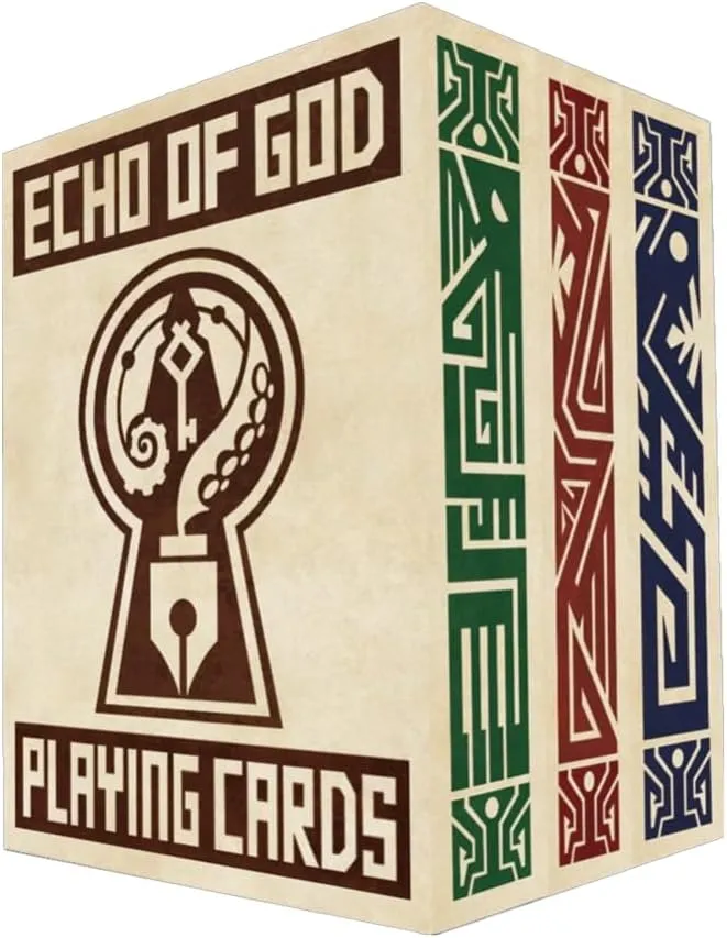 Cthulhu Poker Cards Series Collection Echo of God Playing Cards Exquisite Cool Patterned Cardistry Poker Organizer Box Gift Board Game Cards (3 pcs A Set)