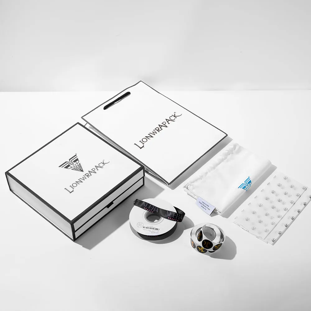 Custom Logo White Color Packaging Cardboard Folding Boxes Set