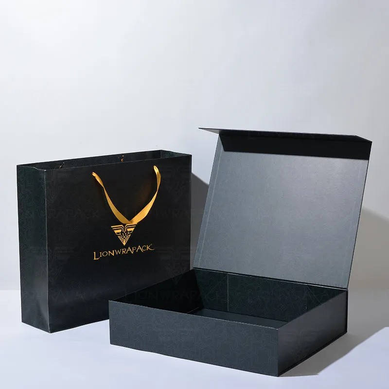 Customizable logo folding box magnet box, large gift box set, environmentally friendly recyclable carton packaging