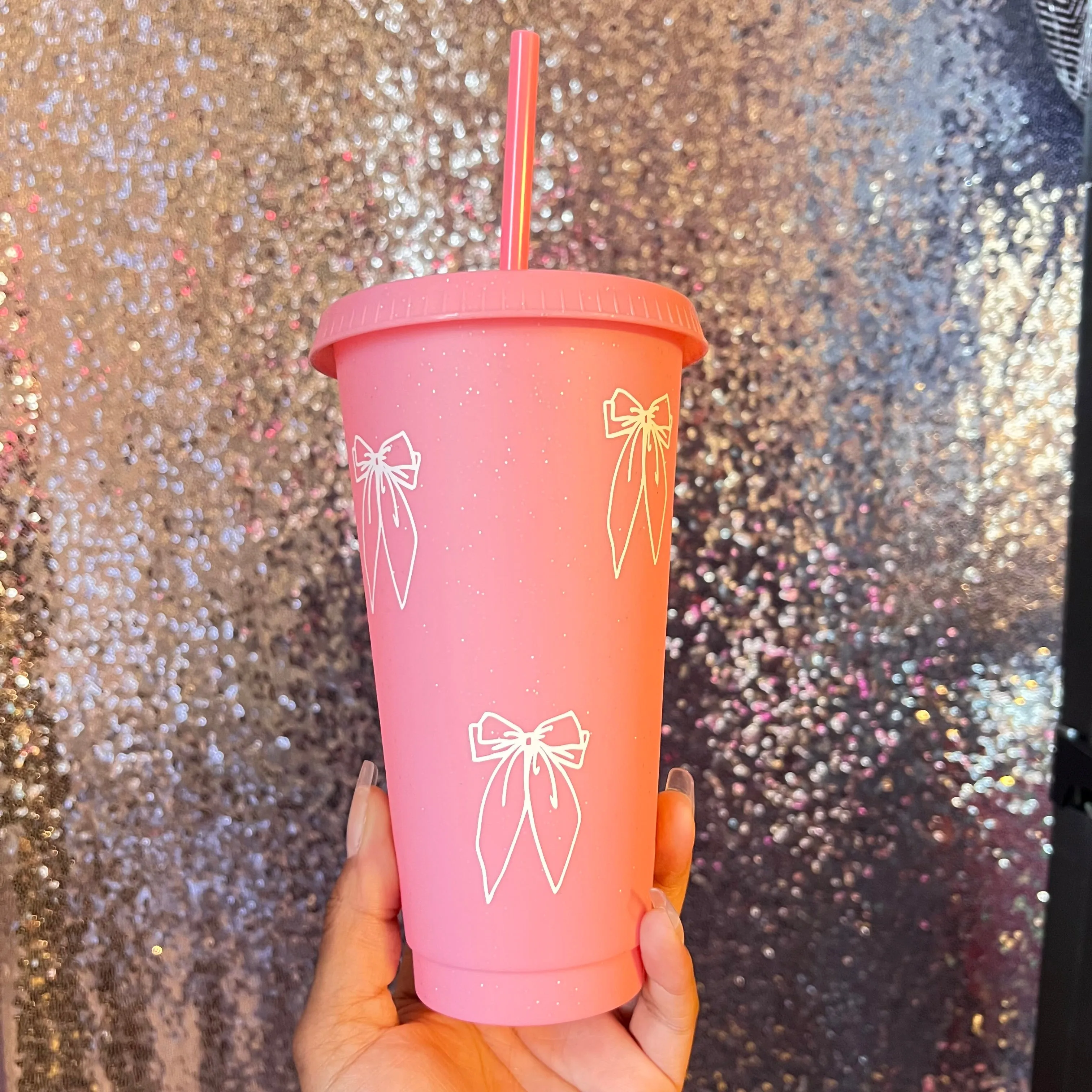 Cutie Double Bow - 24 Ounce Cold Cup