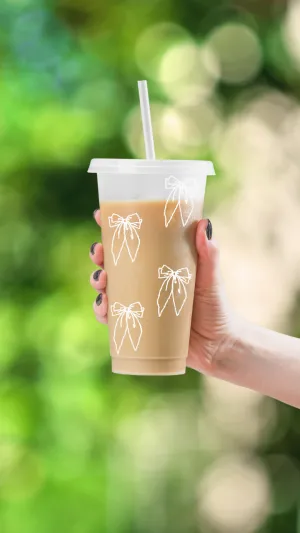 Cutie Double Bow - 24 Ounce Cold Cup