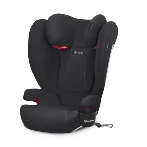 CYBEX Solution B-Fix High Back Booster Seat - Lightweight, Latch Installation, Linear Side Impact Protection, 12-Position Adjustable Headrest - for Kids 40-120 lbs., Volcano Black