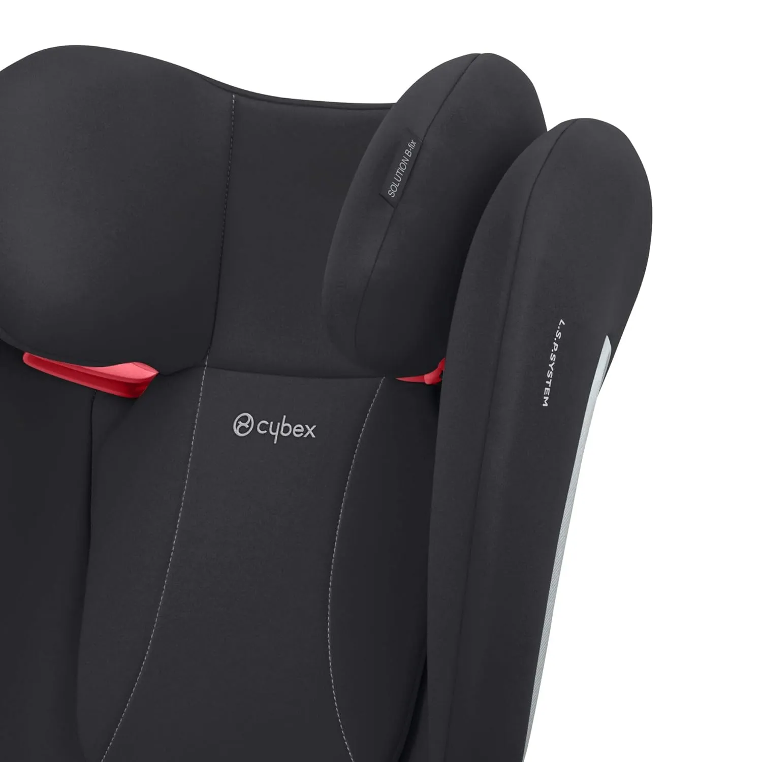 CYBEX Solution B-Fix High Back Booster Seat - Lightweight, Latch Installation, Linear Side Impact Protection, 12-Position Adjustable Headrest - for Kids 40-120 lbs., Volcano Black