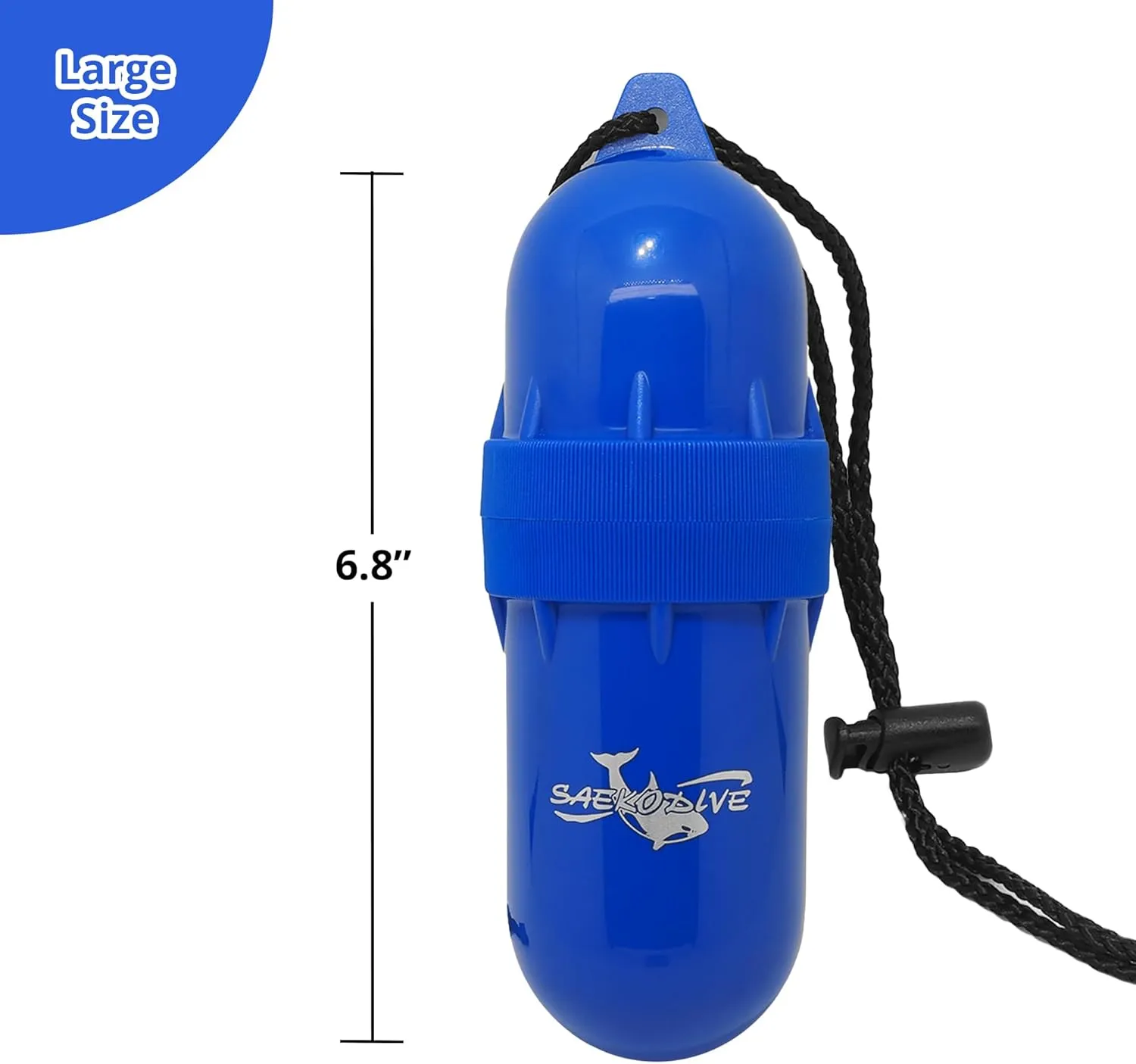 Cylinder Dry Box with Lanyard - Waterproof Container, Watertight Key Pouch Holder - For Snorkeling, Boat, Kayak and Water Activities (Yellow, Large)