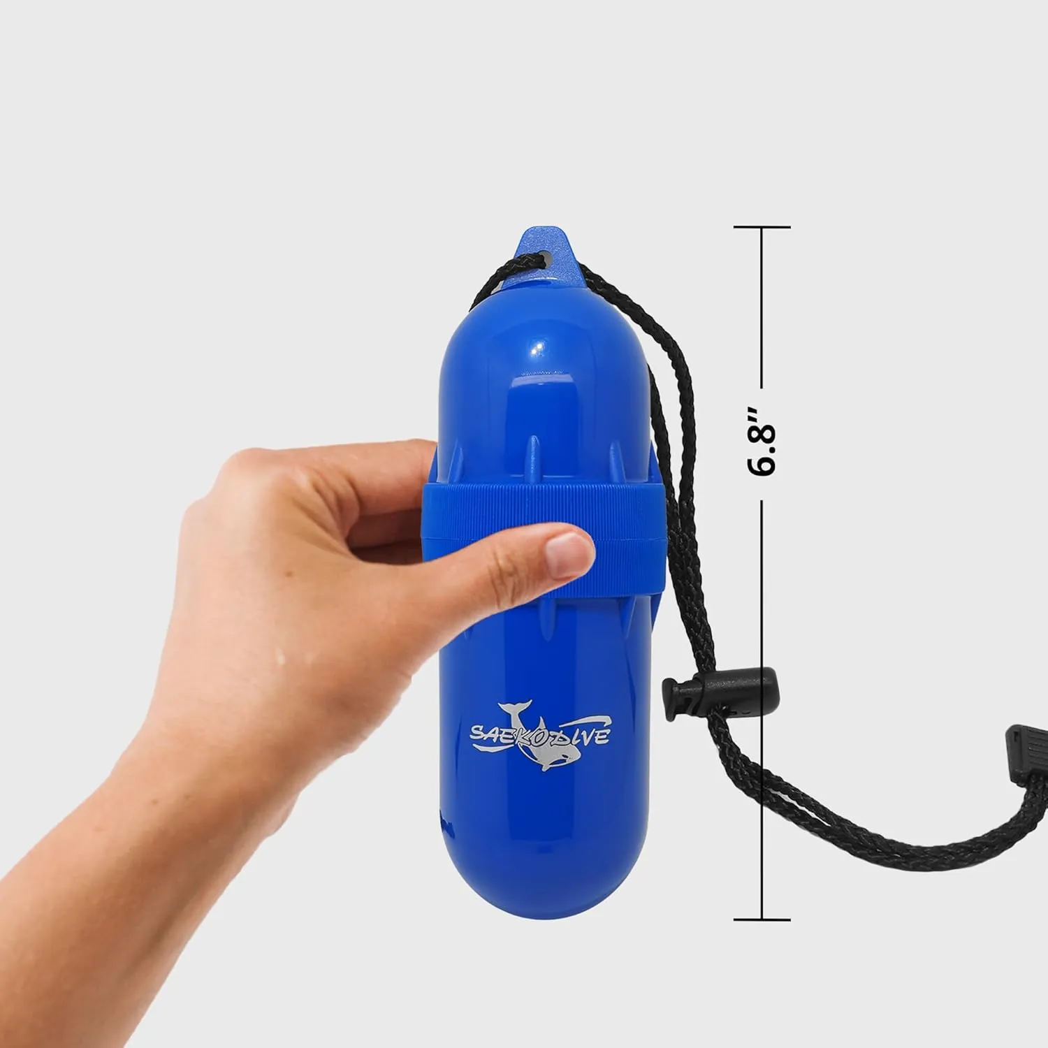 Cylinder Dry Box with Lanyard - Waterproof Container, Watertight Key Pouch Holder - For Snorkeling, Boat, Kayak and Water Activities (Yellow, Large)
