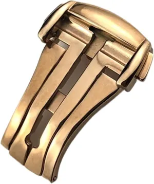 DASEB 18mm 20mm Pointed Deployment Watch Buckle For Omega Rubber Leather Strap Black Rose Gold Stainless Steel Butterfly Clasp