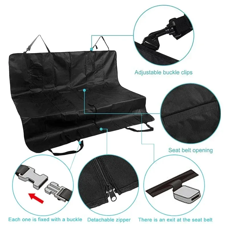 Deluxe Dog Car Seat Cover with Side Flaps – Waterproof, Scratchproof & Universal Fit