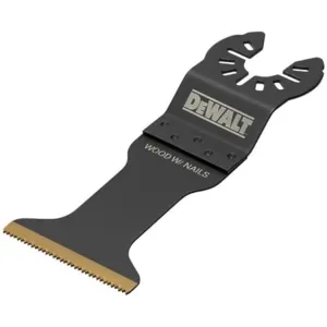 Dewalt Multi-Tool DT20736 Wood/Wood Saw Blade with Nails (55 mm Maximum Cutting Depth, 18 Teeth per Inch, Titanium Coated, for Use on Multitools) Pack of 1