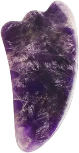 Didiseaon 1Pc Comfortable Amethyst Face Roller Scraping Board Multi Functional Facial Tools for Neck Back Massage Portable Beauty Massager for Spa Care