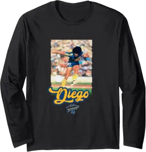 Diego Maradona Boca Juniors Long Sleeve T-Shirt