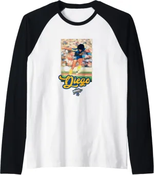 Diego Maradona Boca Juniors Raglan Baseball Tee